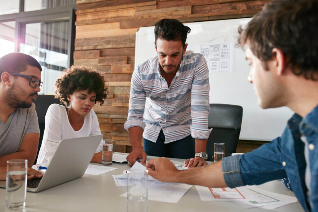 people working in 360-degree marketing agency